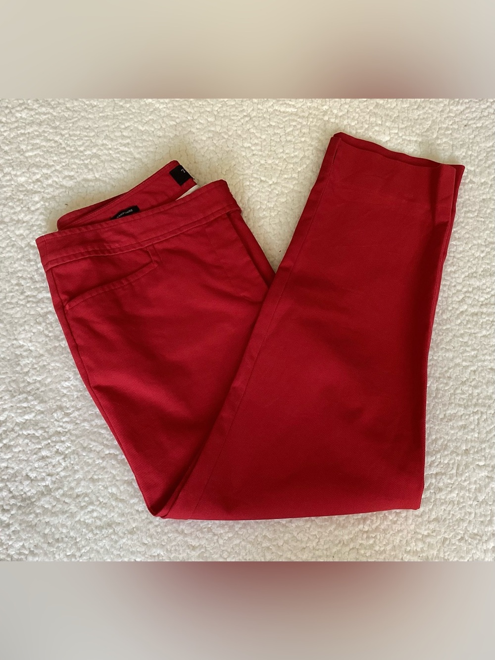 Talbots Red Ankle Trousers Size 6P Coastal Grandmother Chic
